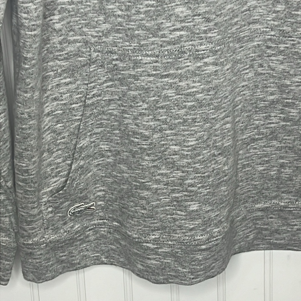 Lacoste Sleepwear Heather Gray Pajama Top Size Medium - Picture 4 of 13
